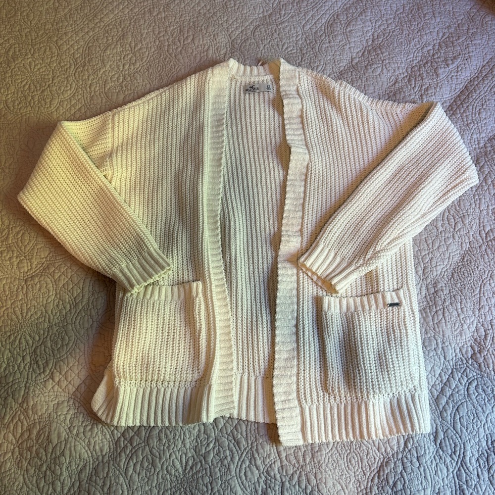 White Hollister Cardigan